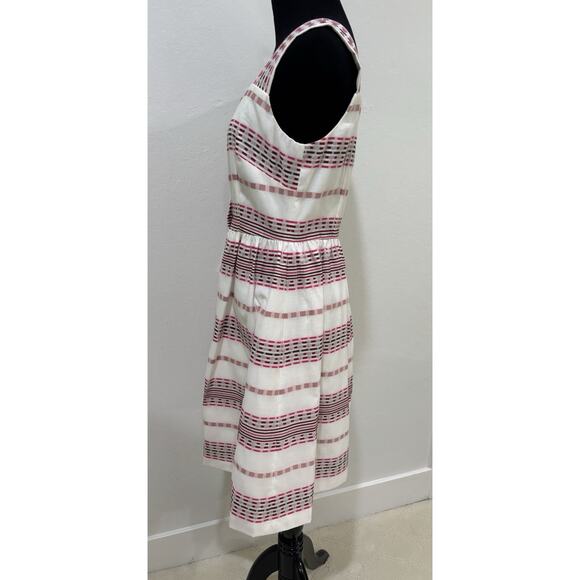 GAL MEETS GLAM Ashton Pink Striped Sleeveless Dress - Size 4 - Picture 5 of 9